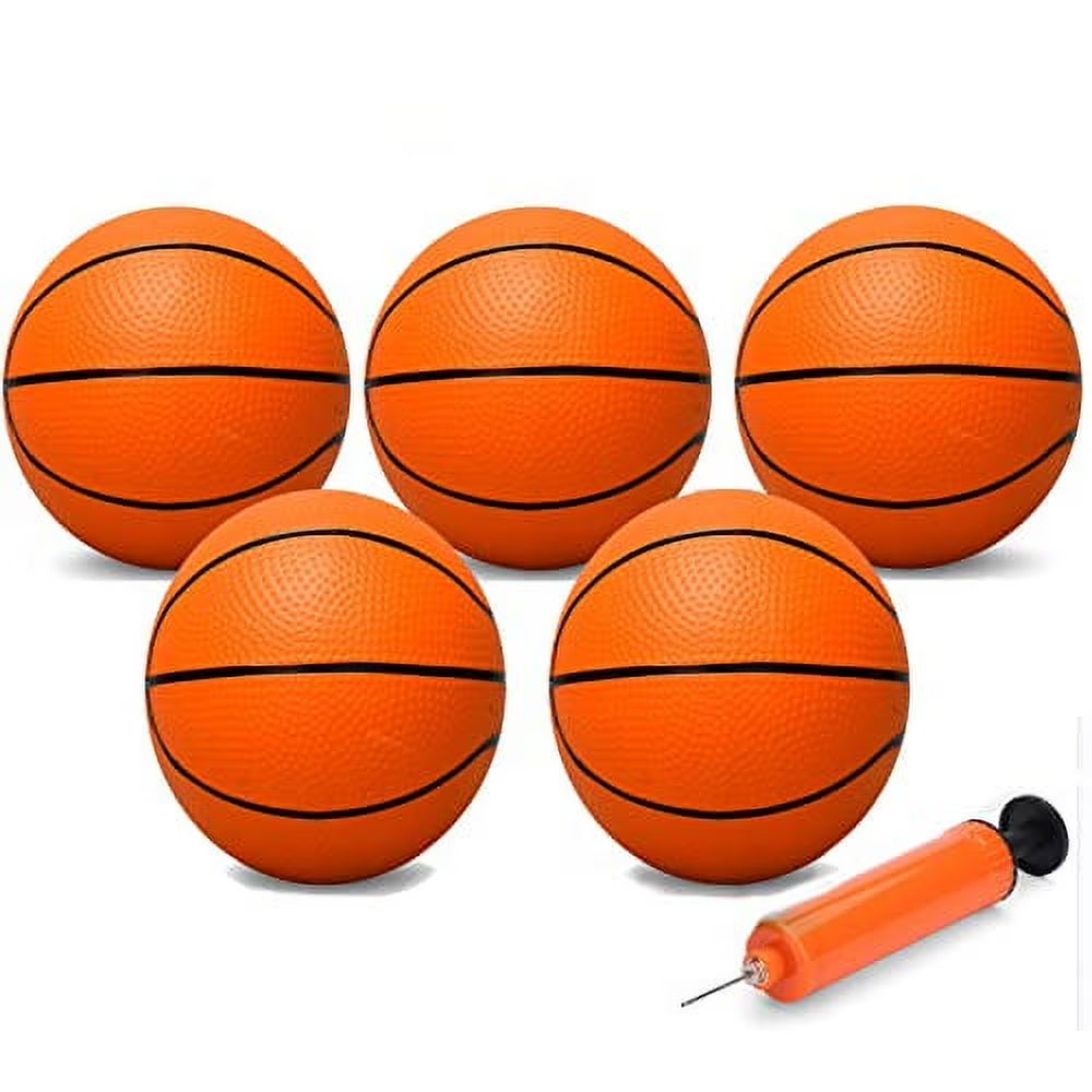 6" Mini Basketball Toy for over the Door Basketball Hoop, Small Toddler Basketball for Kids 5 PCS, Little Indoor Basketball ( Basketball)
